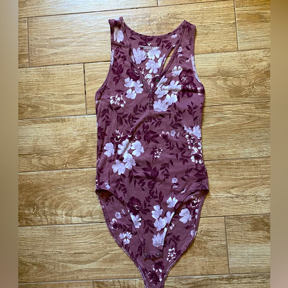 American Eagle Floral Bodysuit